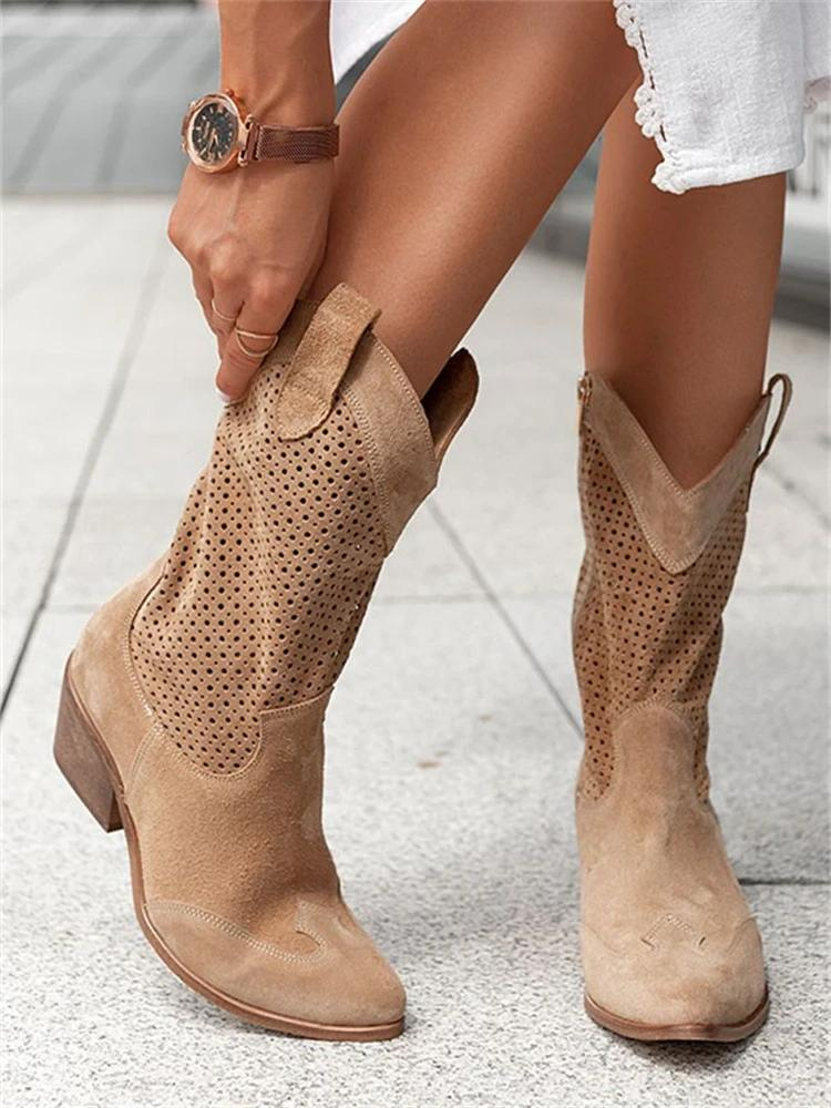 Damen Cowboystiefel - Klassisches Western-Design