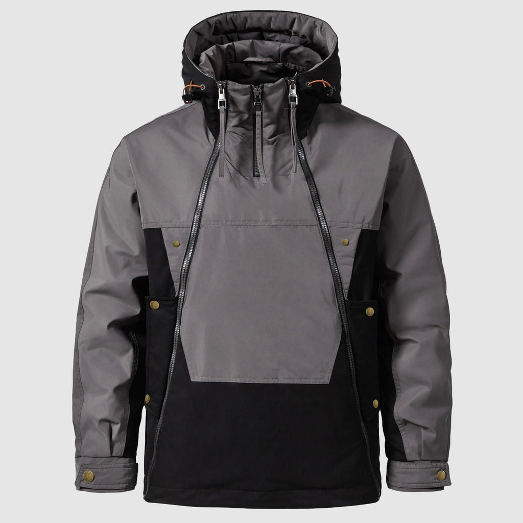 Herren Outdoor Anorak - Wasserdicht mit Kapuze & Halbem Reißverschluss