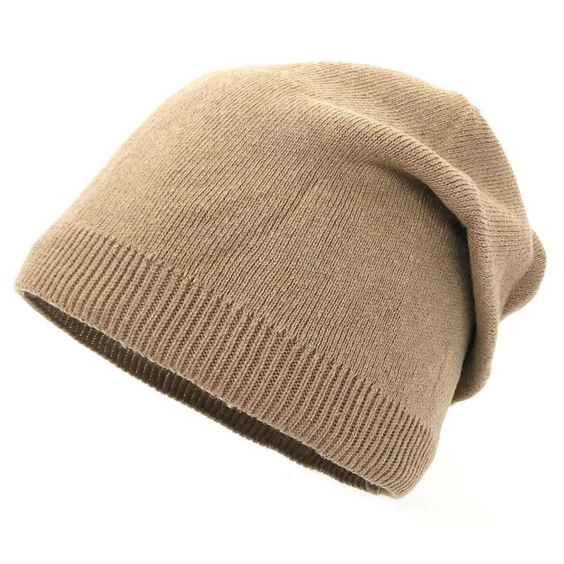 Leichte Gerippte Gestrickte Mütze - Weich & Slouchy