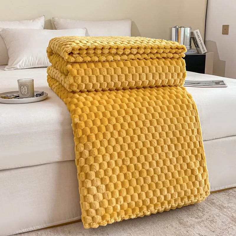 Kuschel Decke Noppen - Warme Wohndecke für Sofa & Couch