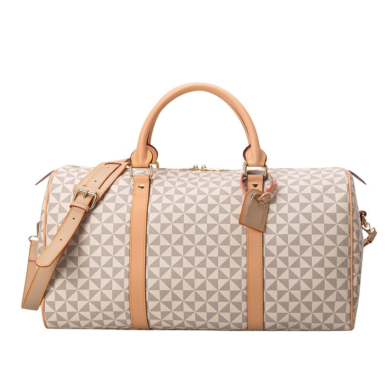 Herren Reisetasche mit Geometrischem Muster - Klassischer Weekender