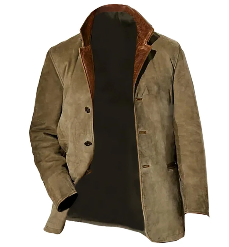 Herren Sakko im Lagenlook – Mit Stehkragen und Revers