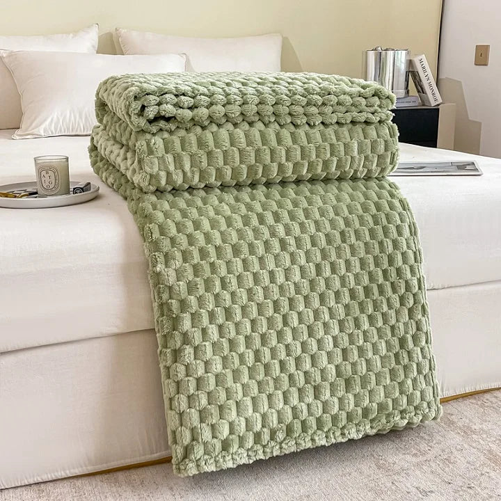 Kuschel Decke Noppen - Warme Wohndecke für Sofa & Couch