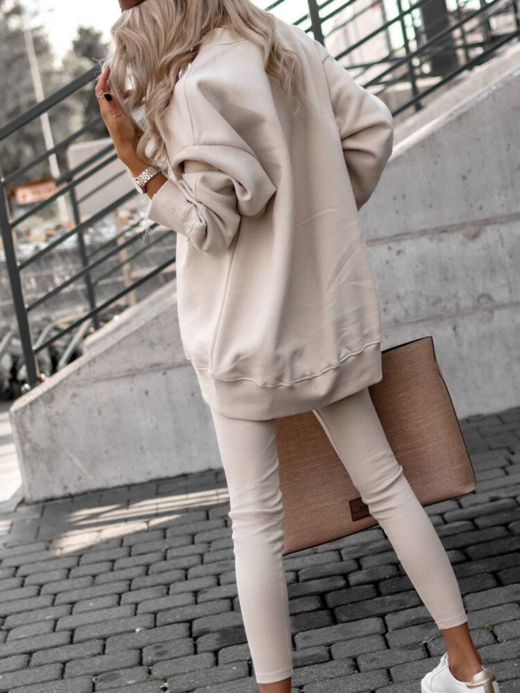 Damen Oversized Pullover - Gemütlicher Rundhals-Stil