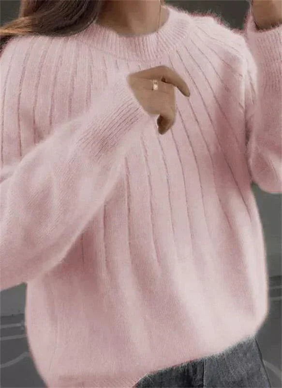 Damen Kaschmir Pullover – Relaxed Fit mit Rundhals-Strick
