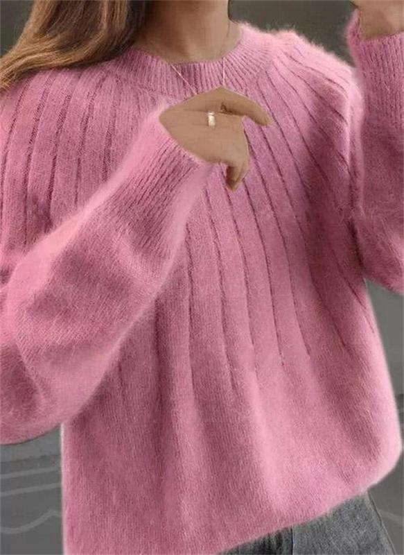 Damen Kaschmir Pullover – Relaxed Fit mit Rundhals-Strick