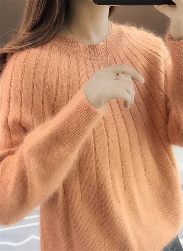 Damen Kaschmir Pullover – Relaxed Fit mit Rundhals-Strick