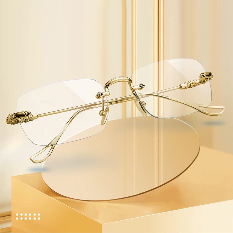 Anti - blue light rimless trimming presbyopic glasses men & women - ALPINE WEAR