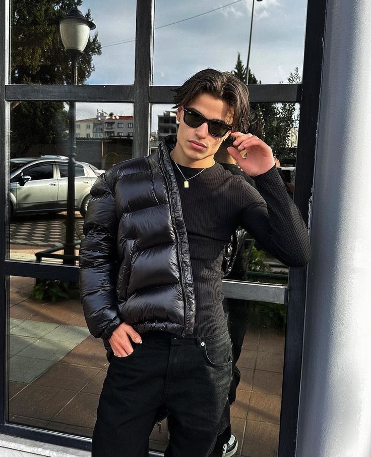 Herren Isolierte Pufferjacke - Kapuze & Gesteppt