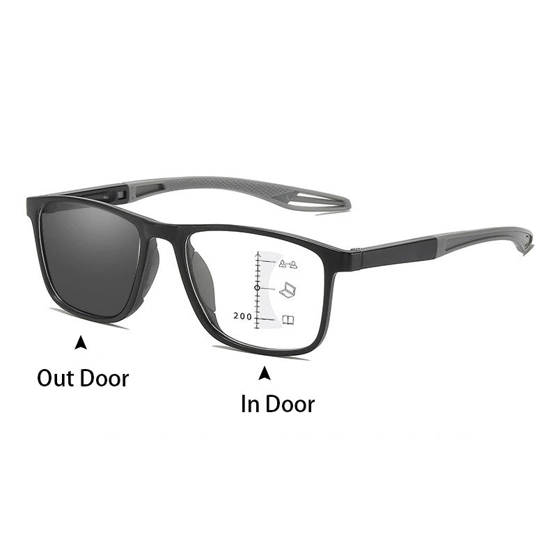 Ultra-Light Multifocal Photochromic Progressive Anti-Blue Light Reading Glasses