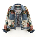 Damen Jeansjacke mit Blumenmuster im Vintage-Stil - Stilvoll & Klassisch