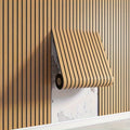 Selbstklebendes 3D Wandpaneel Rolle - Latten-Design in Holzoptik