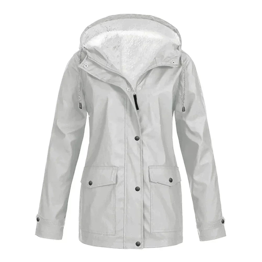 Damen Gemütliche Wasserdichte Jacke - Warme Innenfutter-Funktion