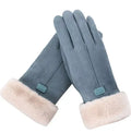 Damen Winterhandschuhe - Glatte Oberfläche und Flauschige Stulpe