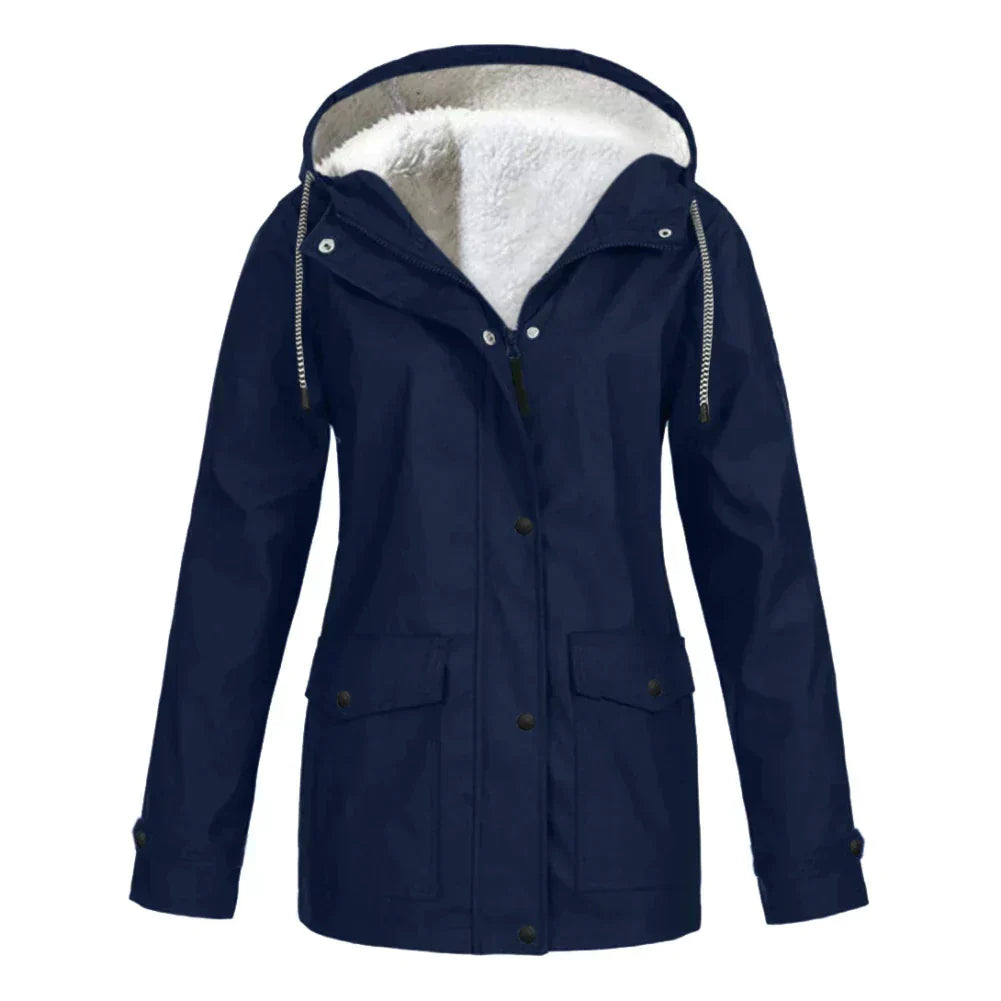 Damen Gemütliche Wasserdichte Jacke - Warme Innenfutter-Funktion