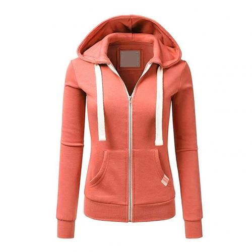 Damen Slim-Fit Kapuzenpullover - Mit Reißverschluss & Kängurutasche