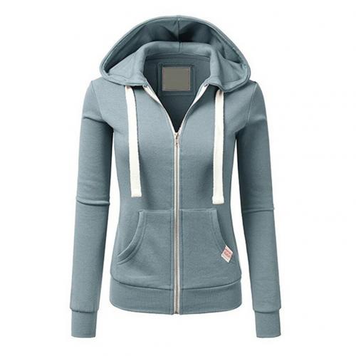 Damen Slim-Fit Kapuzenpullover - Mit Reißverschluss & Kängurutasche