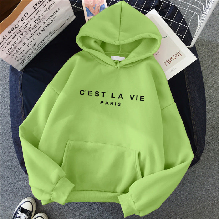Damen Lockere Kapuzenpullover - Grafikdruck & Kängurutasche