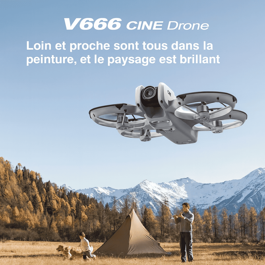 Drone Professionnel V666 – Double Caméra 8K & Stabilisation 6 Axes - ALPINE WEAR