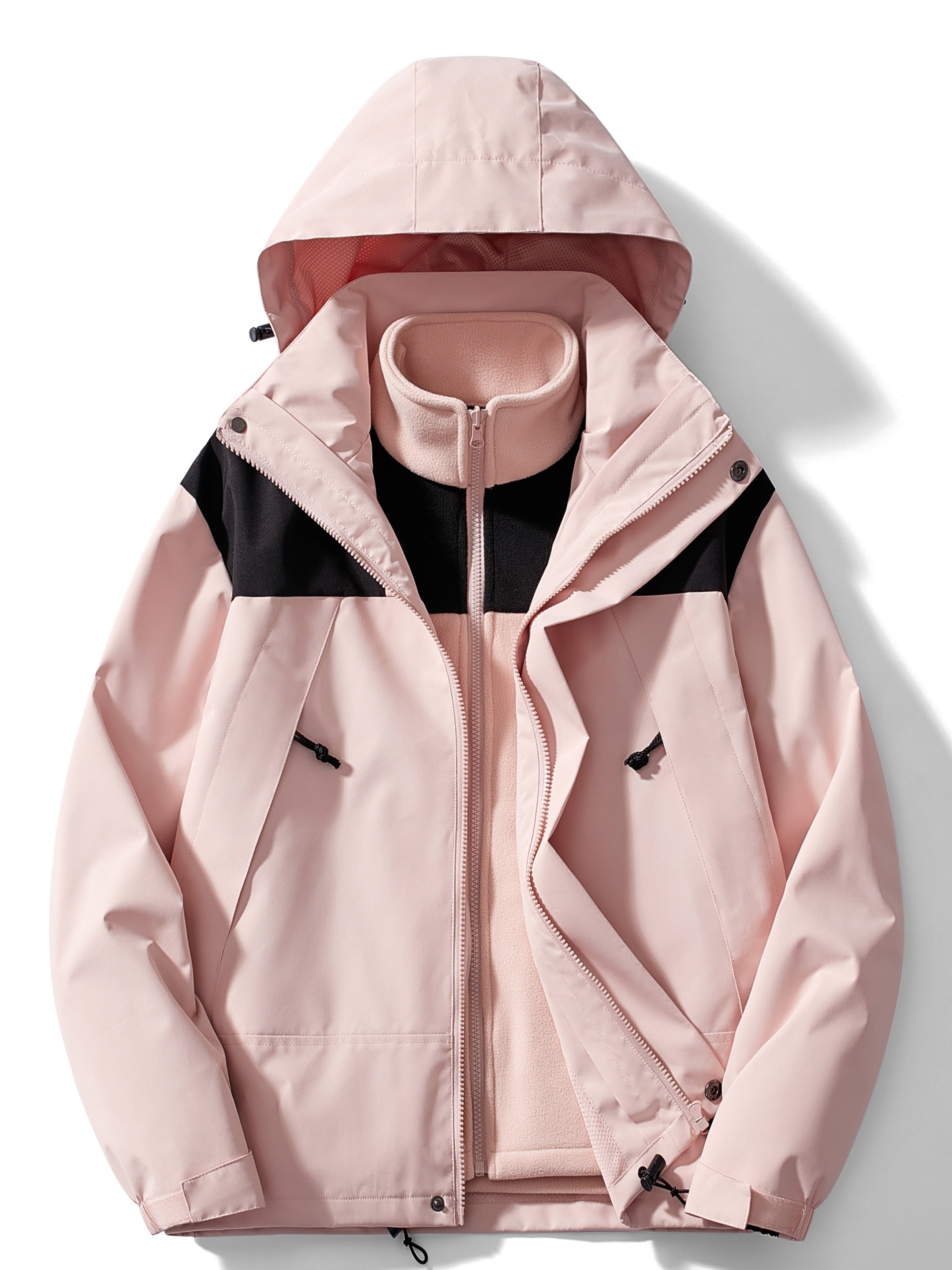 Damen 3-in-1 Outdoorjacke - Warm mit Kapuze