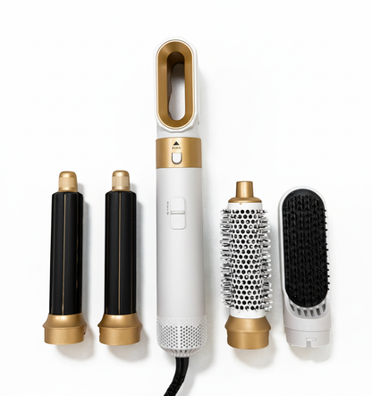 All-in-One Hair Styler in Pearl White - 5-in-1 styling tool