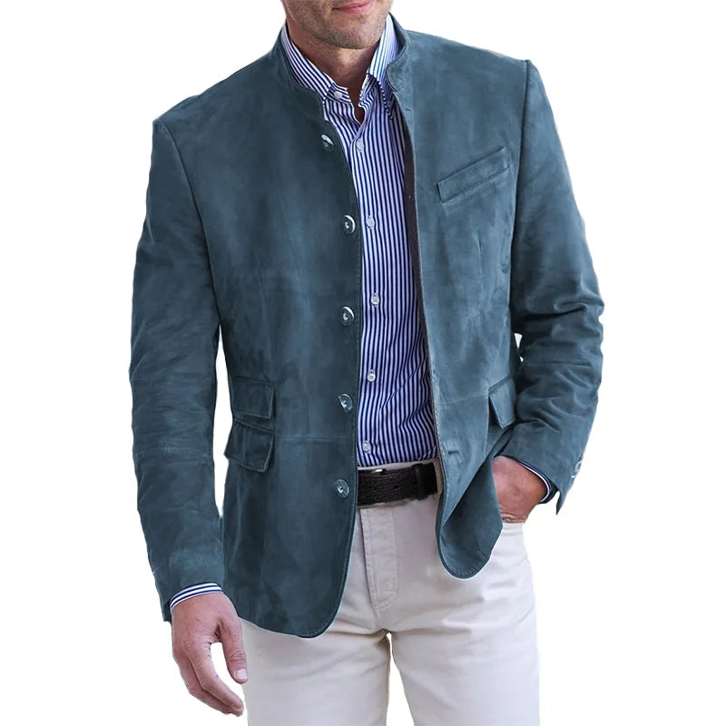 Herren Slim Fit Blazer - Mandarin Kragen Stil