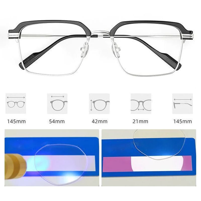 Fashion Anti - blue Light Gradient Square Myopic Glasses - ALPINE WEAR