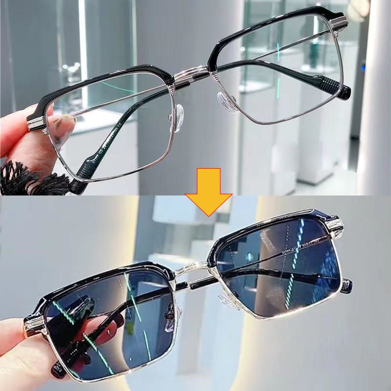 Fashion Anti - blue Light Gradient Square Myopic Glasses - ALPINE WEAR