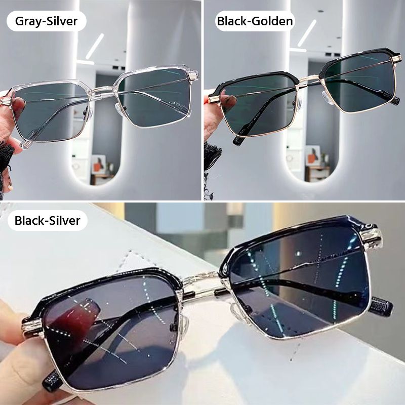 Fashion Anti - blue Light Gradient Square Myopic Glasses - ALPINE WEAR