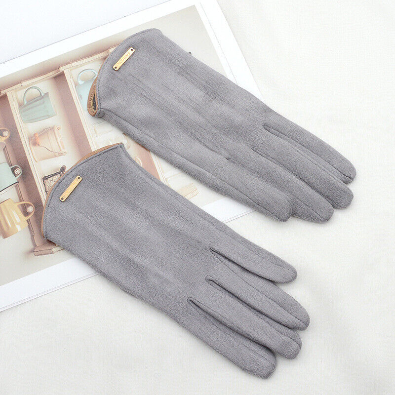 Damen Touchscreen-Winterhandschuhe - Geschmeidiges Finish und Metall-Akzent