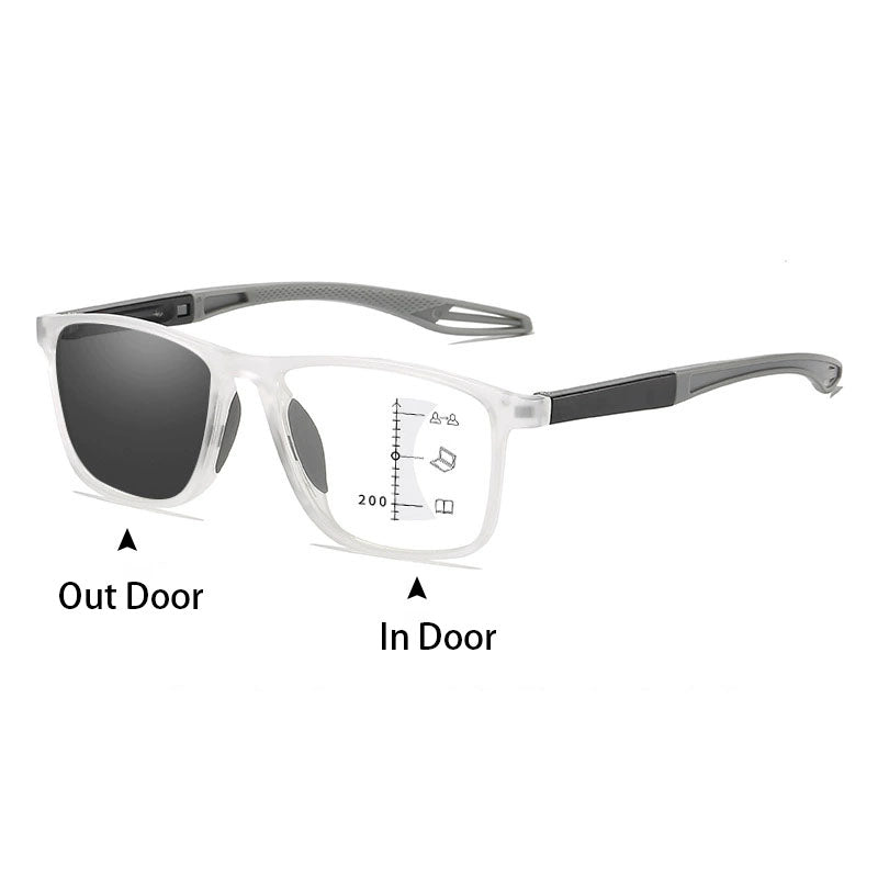 Ultra-Light Multifocal Photochromic Progressive Anti-Blue Light Reading Glasses
