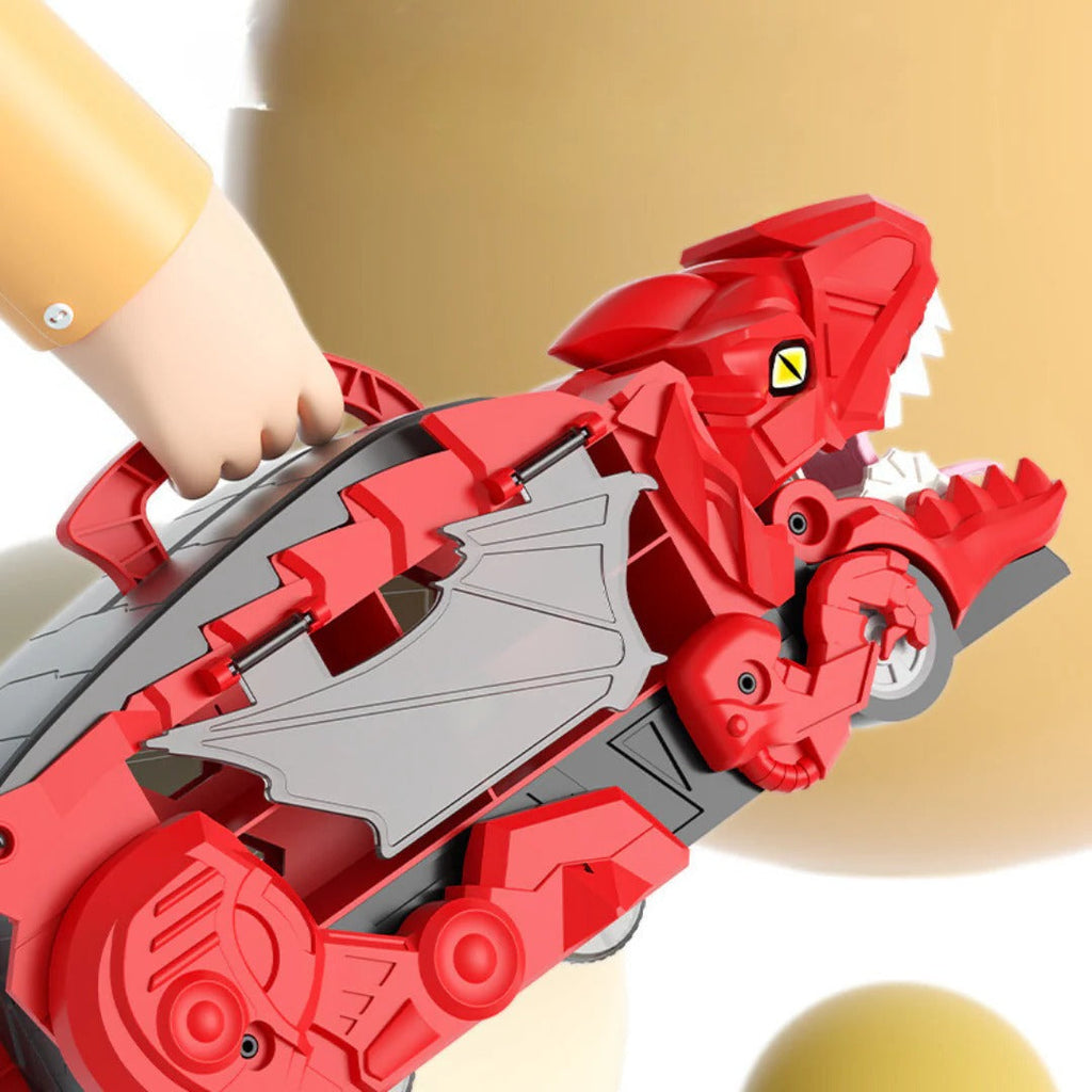 Dinosaurier Spielzeug-LKW Spielset - Träger Aufbewahrung mit Mini Rennautos