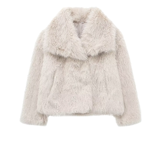 Damen Pelzmantel - Warme & luxuriöse Winterjacke