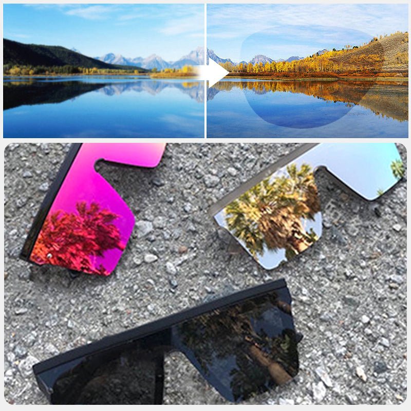 Large Frame One Piece Lens Sunglasses - ALPINE WEAR