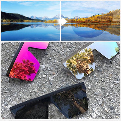 Large Frame One Piece Lens Sunglasses - ALPINE WEAR