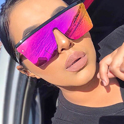 Large Frame One Piece Lens Sunglasses - ALPINE WEAR