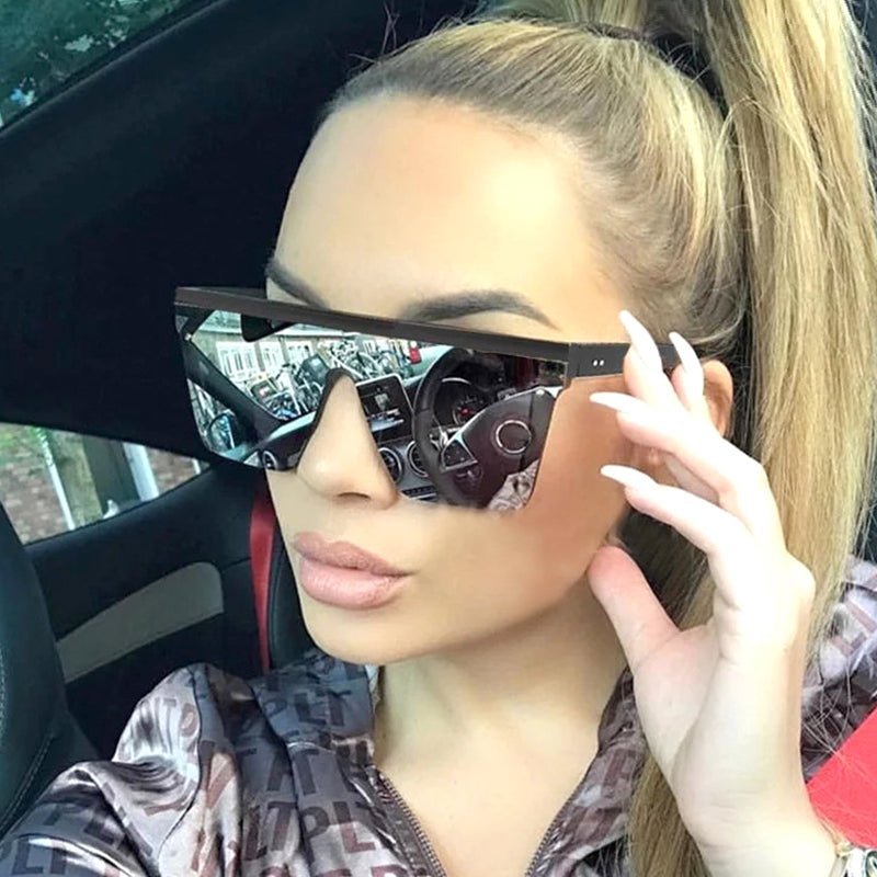 Large Frame One Piece Lens Sunglasses - ALPINE WEAR