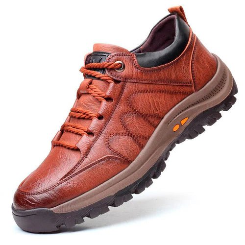 Men's Orthopaedic Leather Trainers - ALPINE WEAR