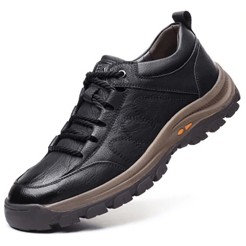 Men's Orthopaedic Leather Trainers - ALPINE WEAR