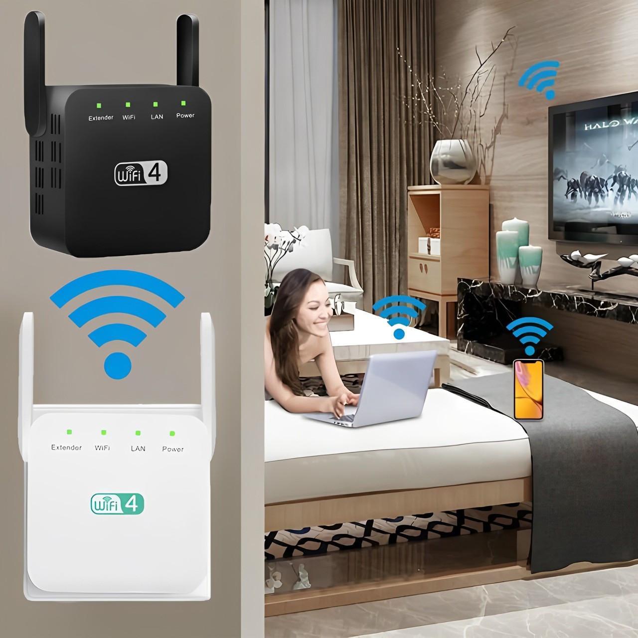 WiFi Repeater Signalverstärker – Leistungsstarker WLAN Extender mit Antennen