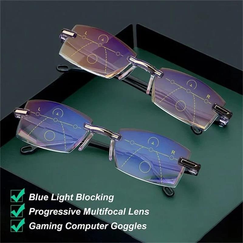 Sapphire High Hardness Anti Blue Light Intelligent Dual Focus Reading Glasses - ALPINE WEAR