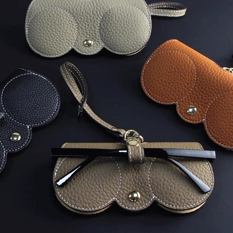 Soft Leather Sunglasses Bag - ALPINE WEAR