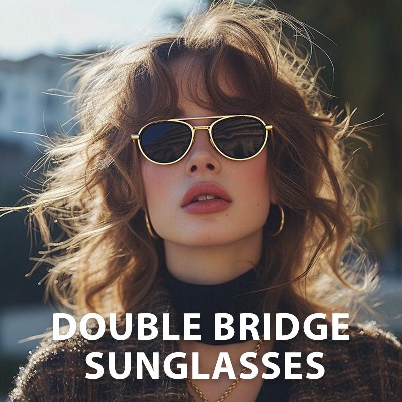 Unisex Vintage Steampunk Double Bridge Sunglasses - ALPINE WEAR