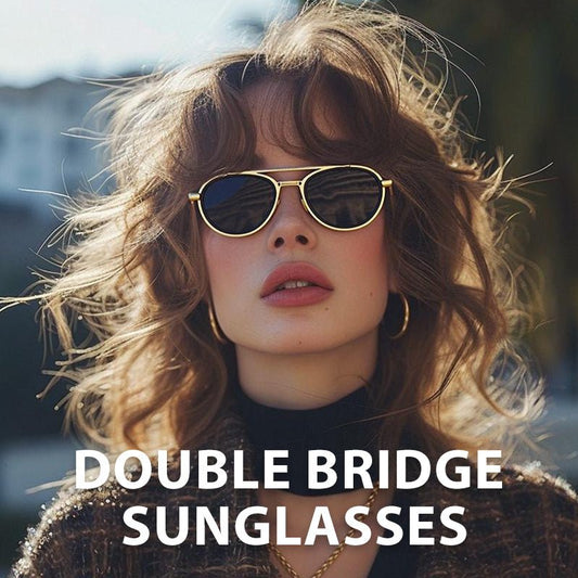 Unisex Vintage Steampunk Double Bridge Sunglasses - ALPINE WEAR