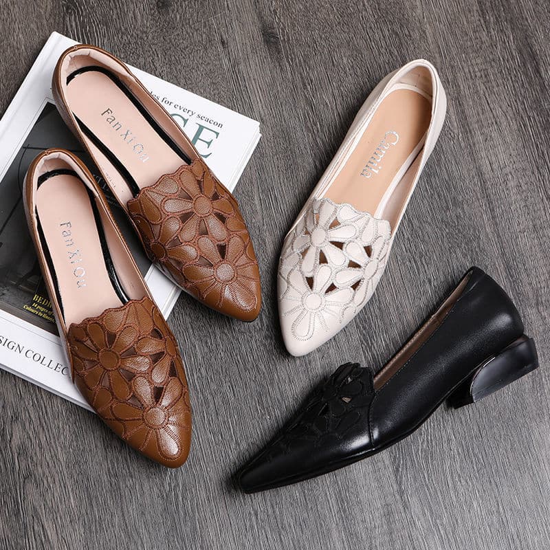 Videl Women's Leather Loafers - ALPINE WEAR