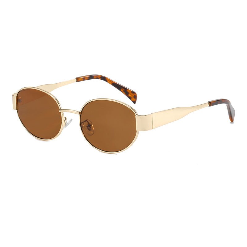 Vintage Oval Frame Sunglasses With Case（50% OFF） - ALPINE WEAR