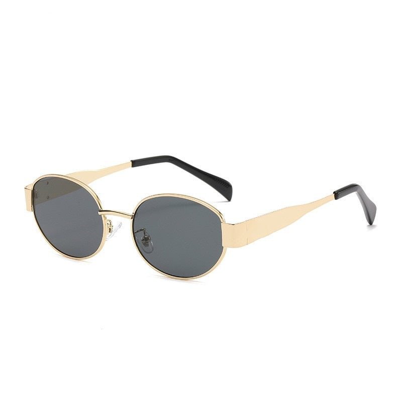 Vintage Oval Frame Sunglasses With Case（50% OFF） - ALPINE WEAR
