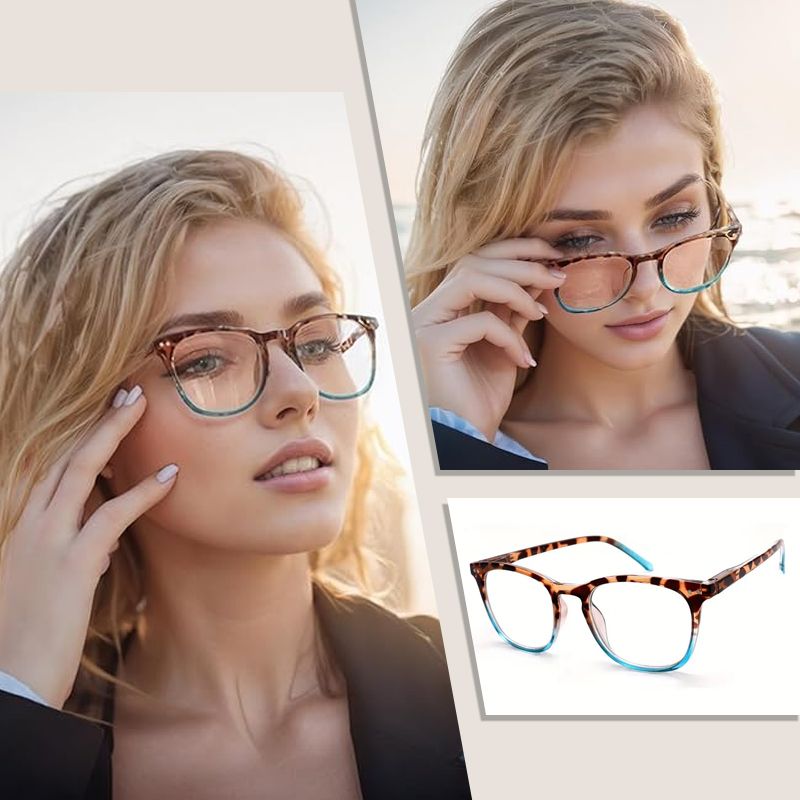 Women's Sexy Leopard Print Anti - Blue Light Gradient Reading Glasses - ALPINE WEAR