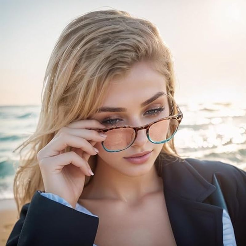 Women's Sexy Leopard Print Anti - Blue Light Gradient Reading Glasses - ALPINE WEAR