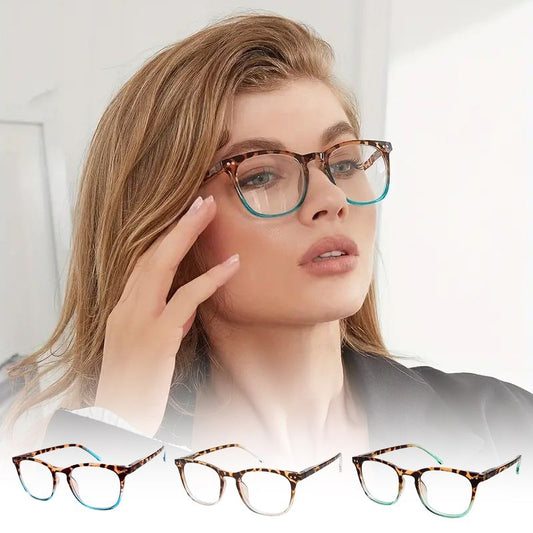 Women's Sexy Leopard Print Anti - Blue Light Gradient Reading Glasses - ALPINE WEAR